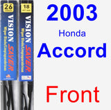 2009 honda accord sale wiper blade size