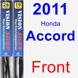 Front Wiper Blade Pack for 2011 Honda Accord - Vision Saver