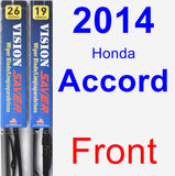 Front Wiper Blade Pack for 2014 Honda Accord - Vision Saver