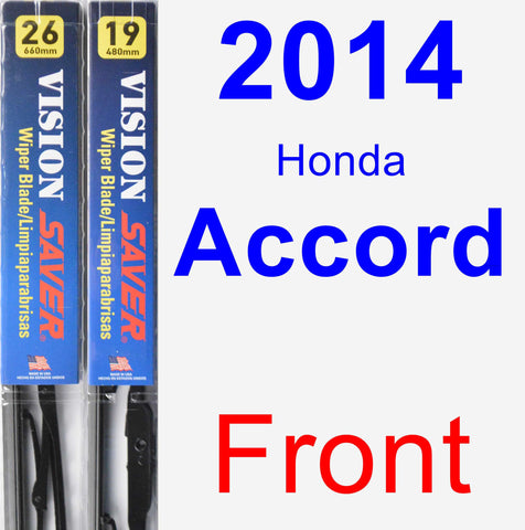 Honda accord 2014 on sale windshield wiper size