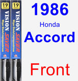 Front Wiper Blade Pack for 1986 Honda Accord - Vision Saver