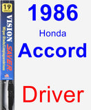 Driver Wiper Blade for 1986 Honda Accord - Vision Saver