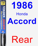 Rear Wiper Blade for 1986 Honda Accord - Vision Saver