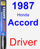 Driver Wiper Blade for 1987 Honda Accord - Vision Saver