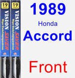 Front Wiper Blade Pack for 1989 Honda Accord - Vision Saver