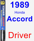 Driver Wiper Blade for 1989 Honda Accord - Vision Saver