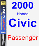 Passenger Wiper Blade for 2000 Honda Civic - Vision Saver