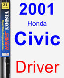 Driver Wiper Blade for 2001 Honda Civic - Vision Saver