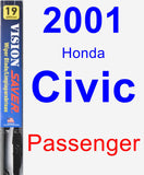 Passenger Wiper Blade for 2001 Honda Civic - Vision Saver