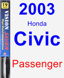 Passenger Wiper Blade for 2003 Honda Civic - Vision Saver