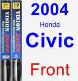 Front Wiper Blade Pack for 2004 Honda Civic - Vision Saver