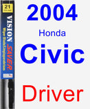 Driver Wiper Blade for 2004 Honda Civic - Vision Saver