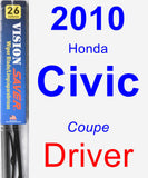 Driver Wiper Blade for 2010 Honda Civic - Vision Saver