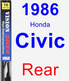 Rear Wiper Blade for 1986 Honda Civic - Vision Saver