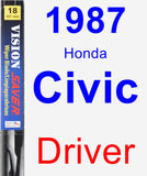 Driver Wiper Blade for 1987 Honda Civic - Vision Saver