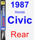 Rear Wiper Blade for 1987 Honda Civic - Vision Saver