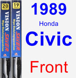 Front Wiper Blade Pack for 1989 Honda Civic - Vision Saver