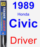 Driver Wiper Blade for 1989 Honda Civic - Vision Saver