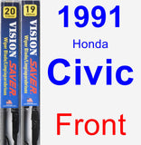 Front Wiper Blade Pack for 1991 Honda Civic - Vision Saver