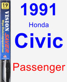 Passenger Wiper Blade for 1991 Honda Civic - Vision Saver