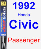 Passenger Wiper Blade for 1992 Honda Civic - Vision Saver