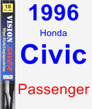 Passenger Wiper Blade for 1996 Honda Civic - Vision Saver