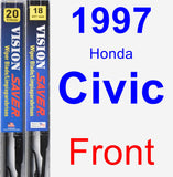 Front Wiper Blade Pack for 1997 Honda Civic - Vision Saver