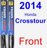 Front Wiper Blade Pack for 2014 Honda Crosstour - Vision Saver