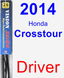Driver Wiper Blade for 2014 Honda Crosstour - Vision Saver