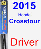Driver Wiper Blade for 2015 Honda Crosstour - Vision Saver