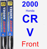 Front Wiper Blade Pack for 2000 Honda CR-V - Vision Saver