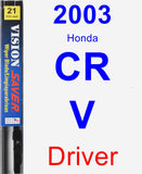 Driver Wiper Blade for 2003 Honda CR-V - Vision Saver