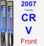 Front Wiper Blade Pack for 2007 Honda CR-V - Vision Saver