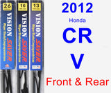 Front & Rear Wiper Blade Pack for 2012 Honda CR-V - Vision Saver