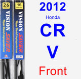Front Wiper Blade Pack for 2012 Honda CR-V - Vision Saver