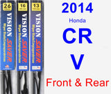 Front & Rear Wiper Blade Pack for 2014 Honda CR-V - Vision Saver