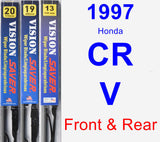 Front & Rear Wiper Blade Pack for 1997 Honda CR-V - Vision Saver