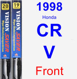 Front Wiper Blade Pack for 1998 Honda CR-V - Vision Saver