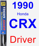 Driver Wiper Blade for 1990 Honda CRX - Vision Saver