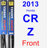 Front Wiper Blade Pack for 2013 Honda CR-Z - Vision Saver