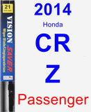 Passenger Wiper Blade for 2014 Honda CR-Z - Vision Saver