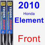 Front Wiper Blade Pack for 2010 Honda Element - Vision Saver