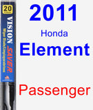 Passenger Wiper Blade for 2011 Honda Element - Vision Saver