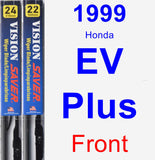 Front Wiper Blade Pack for 1999 Honda EV Plus - Vision Saver