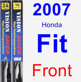 Front Wiper Blade Pack for 2007 Honda Fit - Vision Saver
