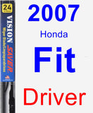 Driver Wiper Blade for 2007 Honda Fit - Vision Saver