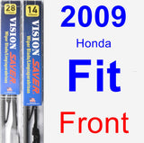 Front Wiper Blade Pack for 2009 Honda Fit - Vision Saver