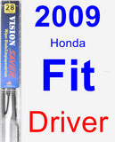 Driver Wiper Blade for 2009 Honda Fit - Vision Saver