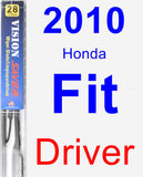 Driver Wiper Blade for 2010 Honda Fit - Vision Saver