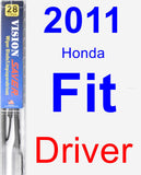 Driver Wiper Blade for 2011 Honda Fit - Vision Saver